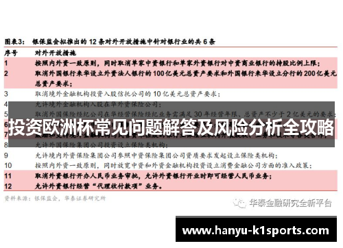 投资欧洲杯常见问题解答及风险分析全攻略 投资欧洲杯常见问题解答及风险分析全攻略